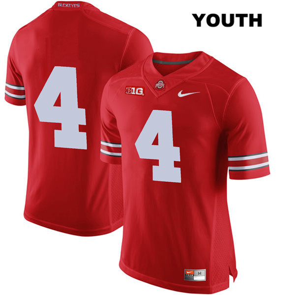 Ohio State Buckeyes Youth Jordan Fuller #4 Red Authentic Nike No Name College NCAA Stitched Football Jersey KA19J48TM